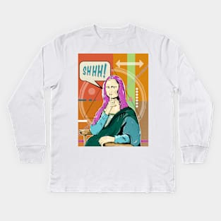 Mona Lisa Pop art Kids Long Sleeve T-Shirt